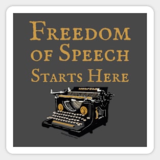 Freedom of Speech Typewriter Sticker